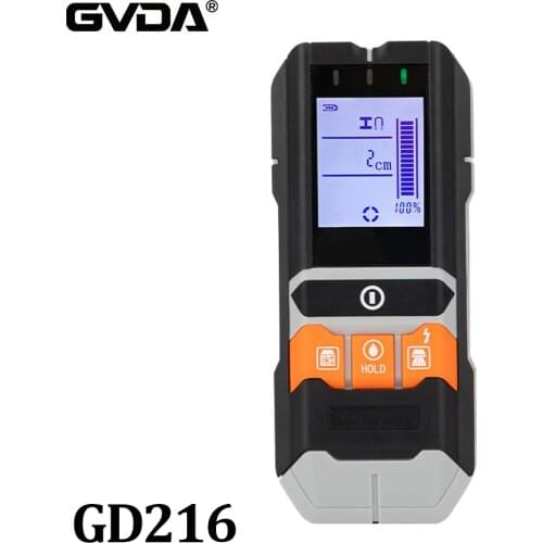 GVDA 4 in 1 Metal Detector Stud Finder Wall Scanner AC Wood Wiring Finder Cable Wires Depth Moisture Tracker Wall Detector
