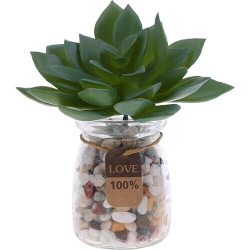 Miniature Artificial Succulents Plants Artificial Plants Flower Grass Fairy For Home Office Garden Decoration Accessories 11cm