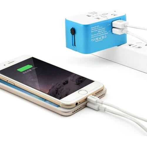 Multifunctional Converter Socket Dual USB Port 100-250V Mute Energy Saving Adapter NK-Shopping