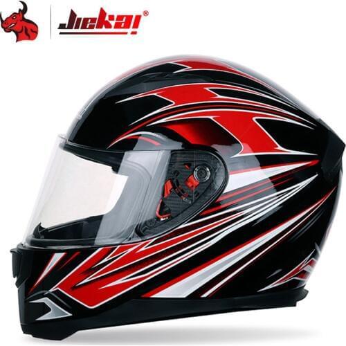 JIEKAI Motorcycle Helmet Black Moto Full Face Retro Scooter Helmets Motorbike Riding Helmet Men Motocross Helmet Casco Moto
