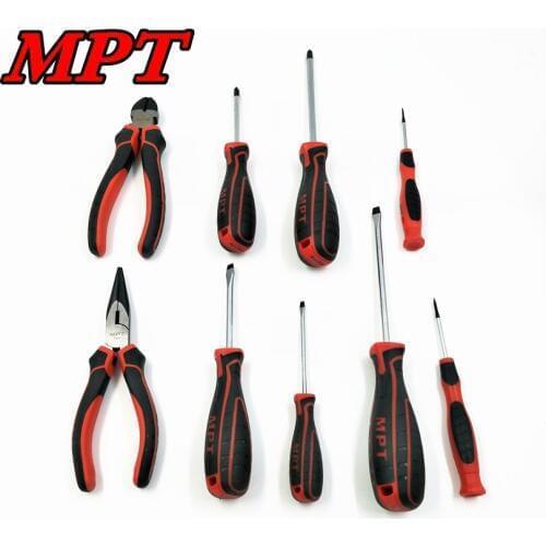 9PCS/SET Screwdriver and Plier Set with Long Nose Pliers,Diagonal Pilers, Precision Screwdriver