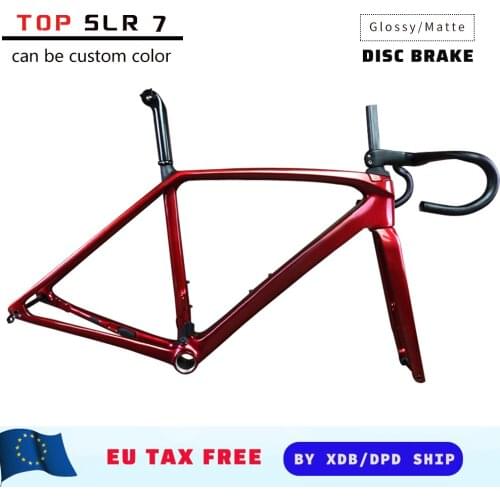 2022 NEW T1000 UD SLR 7 Carbon Road Bicycle Frame Disc Brake Disk Bike Frameset Handlebar Light Weight Frame