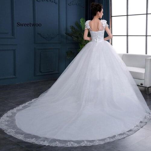 New Fashion Luxury High-end sleeved party Dresses 2020 With lace Beads Fashion Bridal Gown Vestidos De Noiva