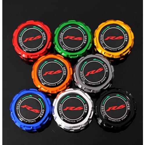 New 8 colors Motorcycle Filter Fluid Rear Brake Master Cylinder Oil Reservoir Cover Cap For Yamaha YZF-R6 YZF R6 2009-2018