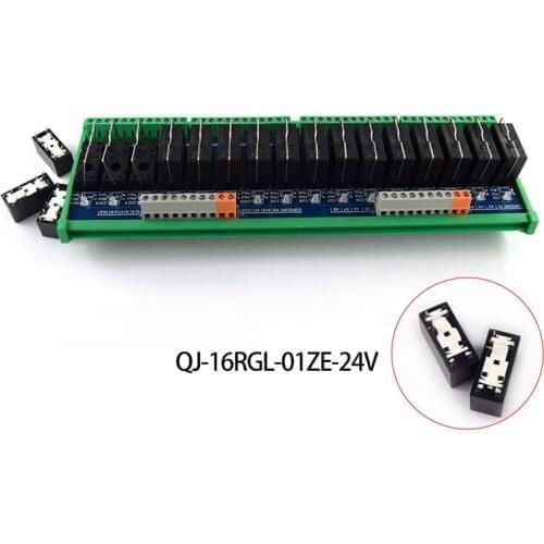 Original quality Omron relay single module, 16-way 8-pin 24V electromagnetic isolation output amplifier board, rail mounting