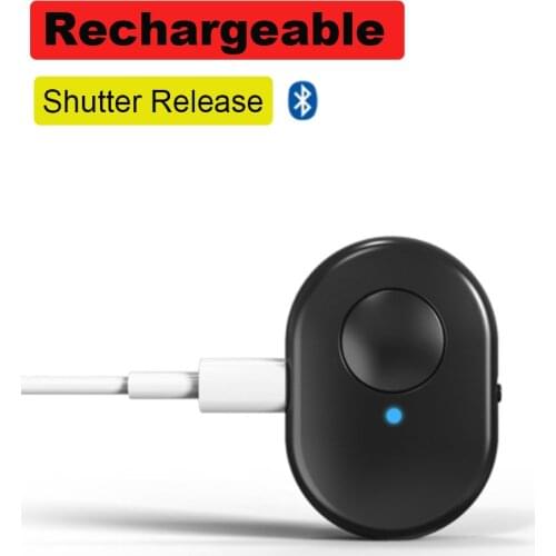 Rechargeable Wireless Bluetooth Shutter Remote Control Self-Timer Camera Shutter Release Remote Control