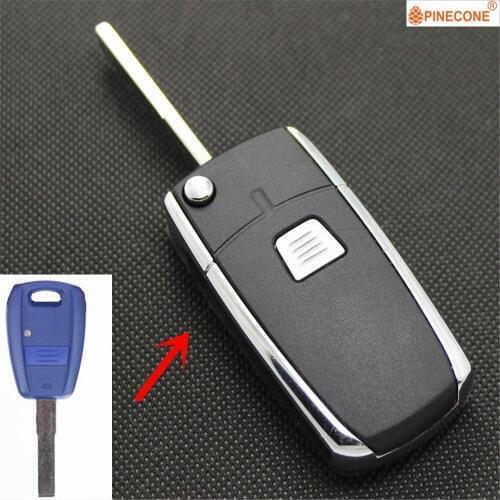 PINECONE Key Case for Fiat Punto Doblo Bravo Seicento Stilo Car Key 1 Button SIP22 Blade Modified Remote Key Fob Shell Cover