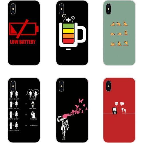 Simple Battery Life Cycle Funny For Xiaomi Redmi 4A S2 Note 3 3S 4 4X 5 Plus 6 7 6A Pro Pocophone F1 Transparent TPU Shell Cases