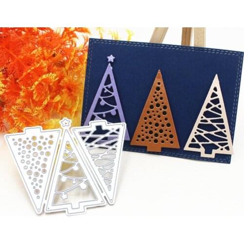 Christmas Tree Metal Cutting Dies Scrapbooking Steel Craft Dies And Stamps Stencil Embossing Paper Cards Making Diy Albums Decor
