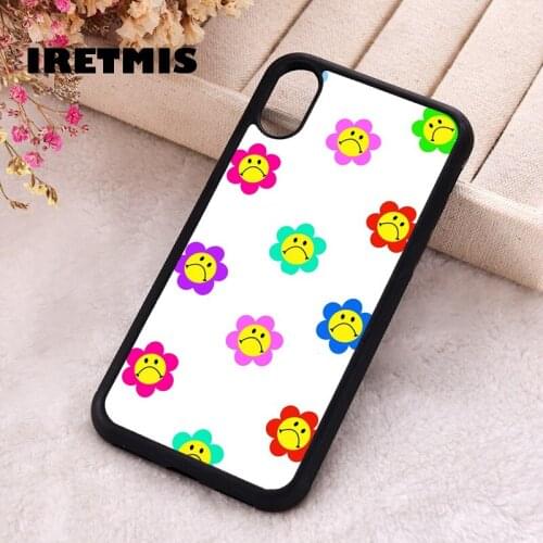 Iretmis 5 5S SE 2020 phone cover cases for iphone 6 6S 7 8 Plus X Xs XR 11 12 Mini Pro Max Silicone TPU Frown Smiley Flower Pack