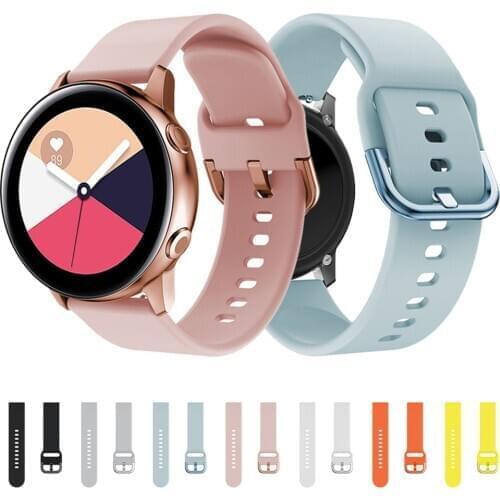 Silicone Watch Strap for amazfit GTS Samsung Galaxy Active Galaxy 42mm Band for Samsung Galaxy Watch Active 20mm Band Sport