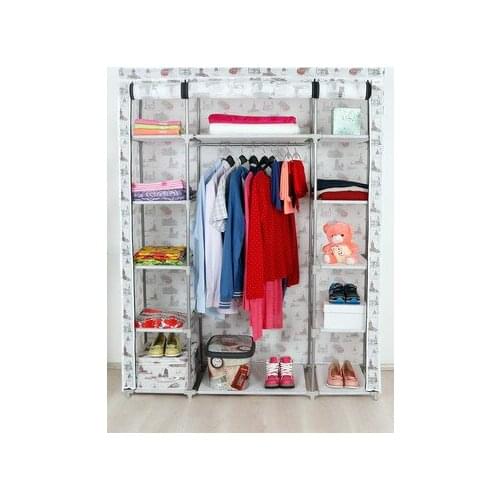 Stark Double Hand Shelves Steel Profile Cloth Cabinet Tema Istanbul Organizer Storage Cintres Pour Vêtements