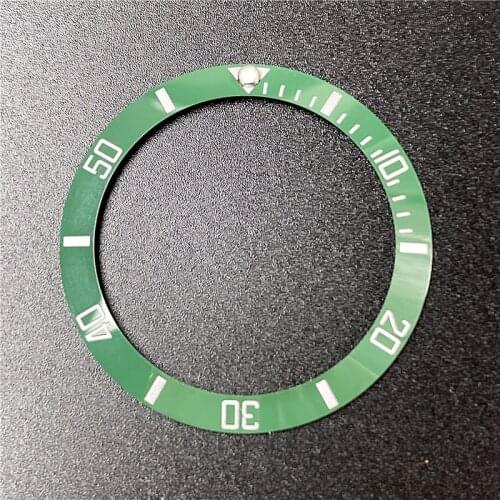 38mm black green ceramic luminous watch ring insert RLX SUB 40mm Submarine 116610LVN bezel noob ar vr clean zz factory case