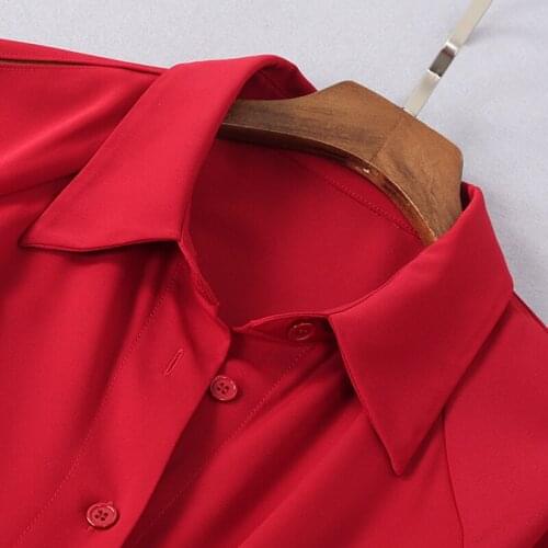 Summer Spring Fashion Women Chiffon Long Sleeve Solid Color Red Maxi Dress Elegant Casual Party Dresses sexy Vestidos