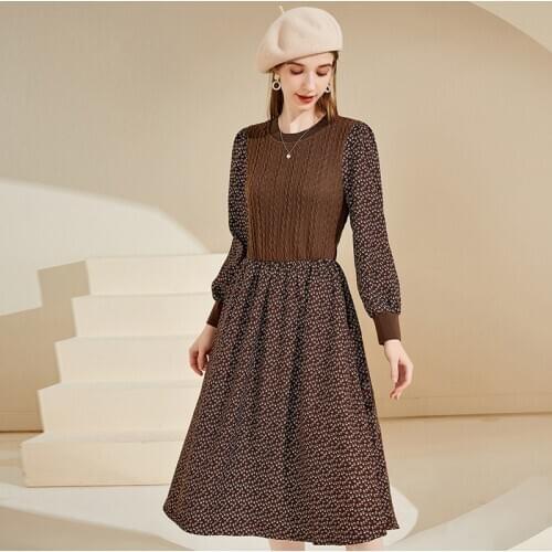 ONLY PLUS Corduroy Dress For Women 2021 Bandage Knitted Floral Vintage Dresses versatile Autumn Elastic Loose Casual Vestidos