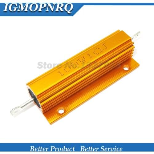 100W Aluminum Power Metal Shell Case Wirewound Resistor 0.01 ~ 100K 0.05 0.1 0.5 1 2 4 6 8 10 20 100 150 200 300 500 1K 10K ohm