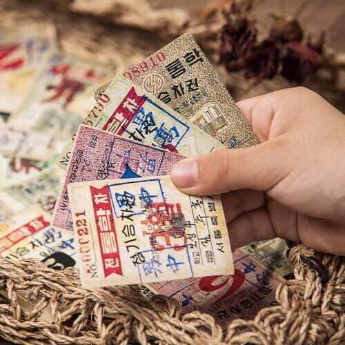 29pcs Vintage Japanese and Korean bill stickers DIY scrapbooking base collage diary gift seal decoration sticker