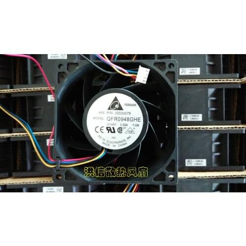 Delta Electronics QFR0948GHE 7J38 DC 48V 0.39A 90x90x38mm 4-wire Server Cooling Fan
