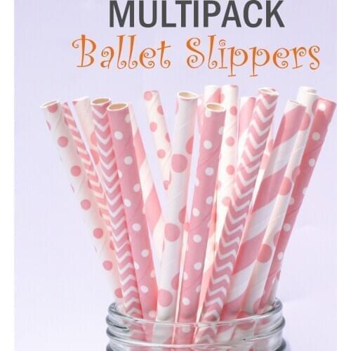 500pcs Baby Pink Paper Straws Wedding Vintage Baby Shower Party Paper Drinking Straws for Table Setting Party Supplies