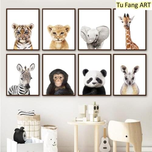 Diamond Embroidery Full Lion Tiger Elephant Giraffe Zebra Panda Safari Diamond Painting Mosaic Cross Stitch Kits Home Decor