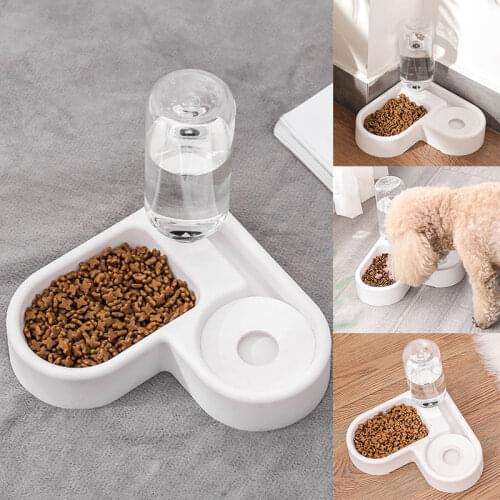 Pet Automatic Water Dispenser Cat Dog Elevated Double Bowl Pet Supplies Feeder Waterer Detachable Comedero Gato