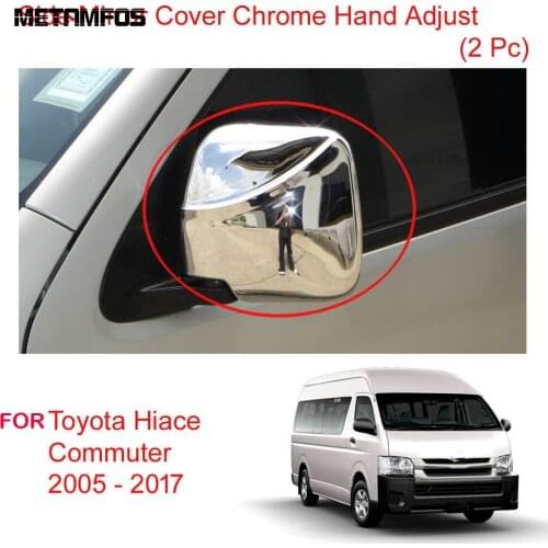 Rearview Side Door Mirror Cover Trim For Toyota Hiace Commuter 2005-2014 2015 2016 2017 Chrome Protection Cap Car Accessories