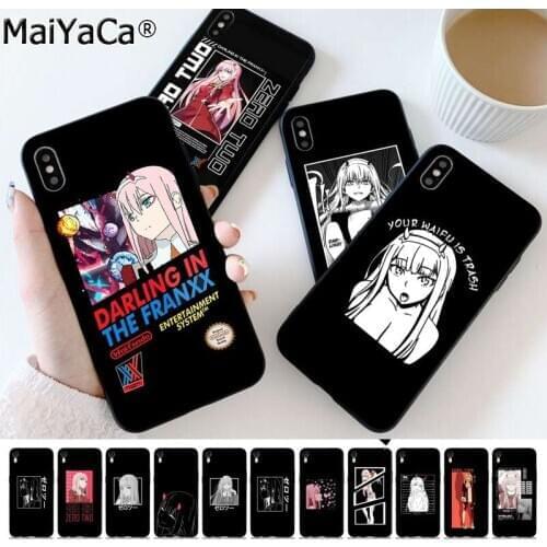 MaiYaCa Zero Two Darling in the FranXX Anime Phone Case for iPhone 11 12 pro XS MAX 8 7 6 6S Plus X 5S SE 2020 XR cover