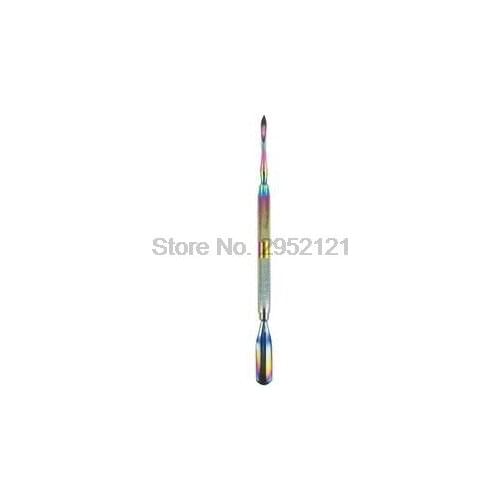 By dhl or ems 100pcs 15cm Double-end Rainbow Pusher Cuticle Pusher Dead Skin Remover Manicure Nail Art Nail Clean