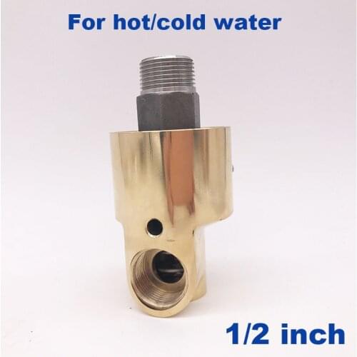 GOGO Left/Right-hand thread industrial cold/hot water 50C 120C brass swivel fitting rotating connector 1/2 inch rotary joint