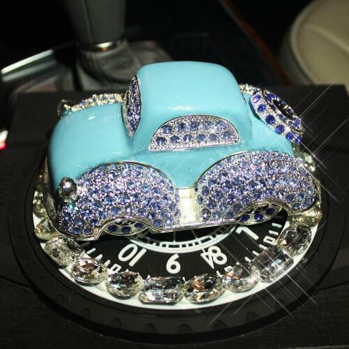 Crystal Car Model Perfume Holder Ornament Car Air Freshener Perfume Diffuser Decor