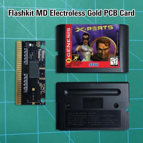 X-Perts - Flashkit MD Electroless Gold PCB Card 16 bit MD Games Cartridge For MegaDrive Genesis console