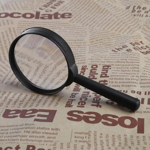 97QE Magnifier 60mm Hand Held 5X Magnifying Loupe Reading Glass Lens