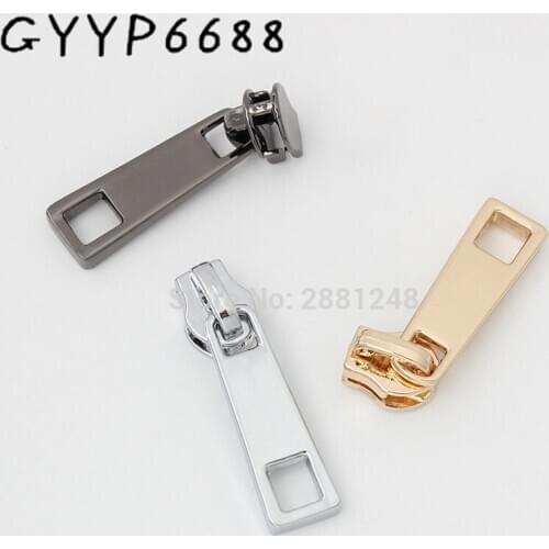 10-30pcs 5colors 5# metal nylon head teeth zipper puller slider metal Plating accessory bags,garments fabric tape