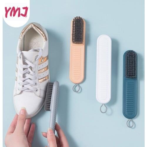 Multi-purpose Boots Shoes Brush long handle Soft bristles Household Cleaning Tool Clothes Cleaner Plastic Brush Laundry Gadget