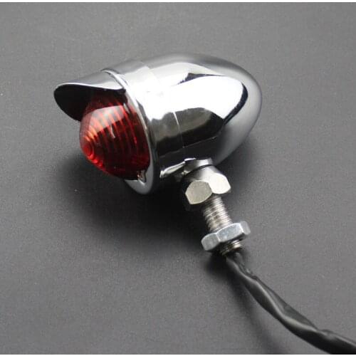 Motorcycle Chrome Tail Brake Stop Light for Harley Kawasaki Suzuki Yamaha Honda Chopper Touring Cruiser Street bike Cafe race