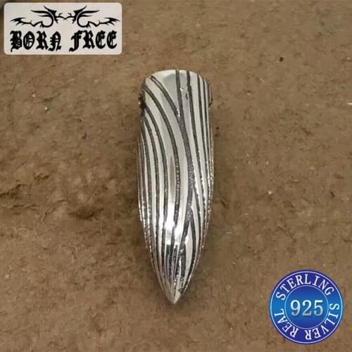 925 sterling silver punk bullet pendant necklace trendy jewelry fashion accessories for men personality necklaces pendants 2018