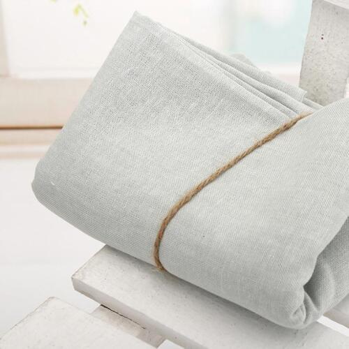 New Pure Color Fabric Handmade DIY Plain fluid curtain light gray Clothes Patchwork natural cotton linen polyester blended