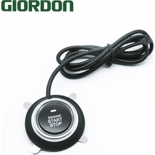 2020 The New Button Start Stop Car Engine With Wire Circuit Board Lgnition Starter Engine Starter Switch Work Push Start System