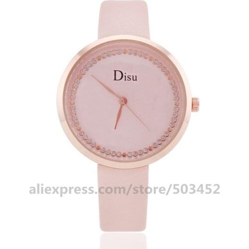 100pcs/lot New Arrive Leather Belt Ladies Watch No Scale Montre Femme Wholesale Simple Style Relojes Para Mujer