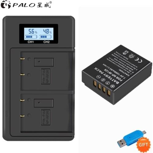 2 Pcs NP-W126 np w126 NPW126 Batteries+LCD digital Charger for Fujifilm Fuji X-Pro1 XPro1 X-T1 XT1 HS30EXR HS33EXR X PRO1