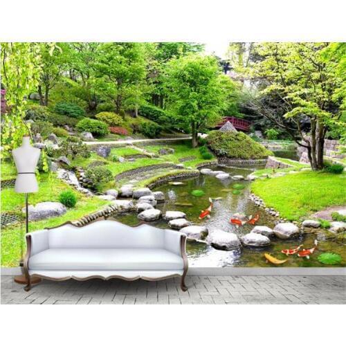 Custom Murals Wallpaper 3D Nature Scenery Rivers Park Photo Wall Paper Living Room Bedroom Study Background Wall Painting Fresco