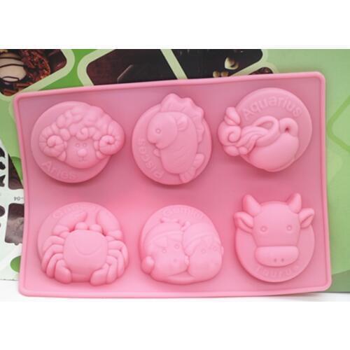 Silicone Constellation of the Zodiac Shapes Cake Mould chocolate mold ice cube tray kitchen Tool