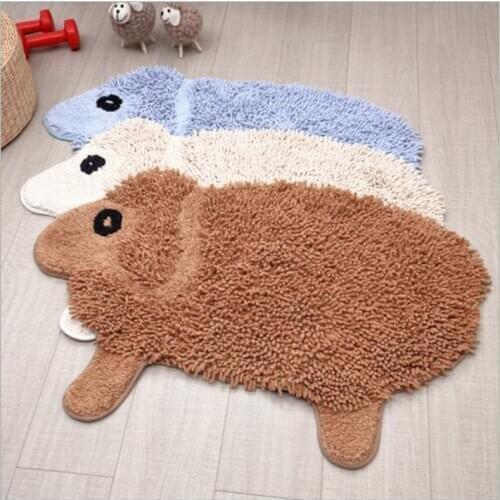 Chenille Cartoon Floor Mat Children' Bedroom Door Mat Bedside rug Strong water absorption Bathroom Mat Environmentally Cute Rug