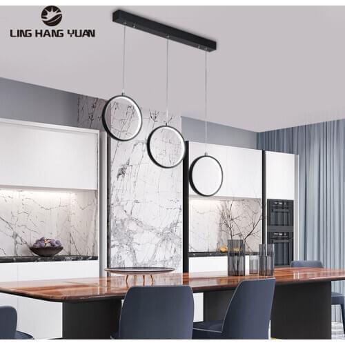 Modern Led Pendant Light 110V 220V Decoration Ceiling Pendant Lamp For Dining room Kitchen Living room Hanging Lamp Black White
