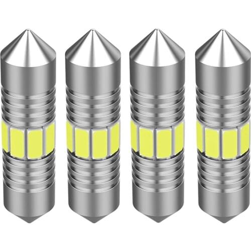 4PCS Festoon 31mm 36mm 39mm 41mm C5W C10W Super Bright LED Bulb Car Dome Light Canbus Auto Interior Reading Lamp White