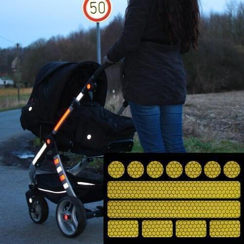 5 pieces reflective sticker for pushchairs, bicycle helmets and more