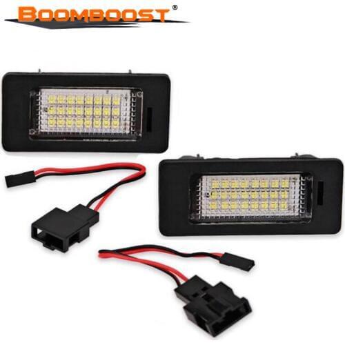 2PCS For VW PASSAT 5D R36 6000K 24Leds For AUDI A4 S4 A5 S5 Q5 TT TT-RS License Plate Lights SMD 3528