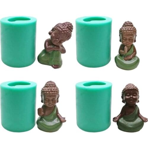 3D Buddha Statue Silicone Molds Handmade Soap Candle Mold Cake Decorating Tools Candle Making Supplies DIY Crafts Casting Mould