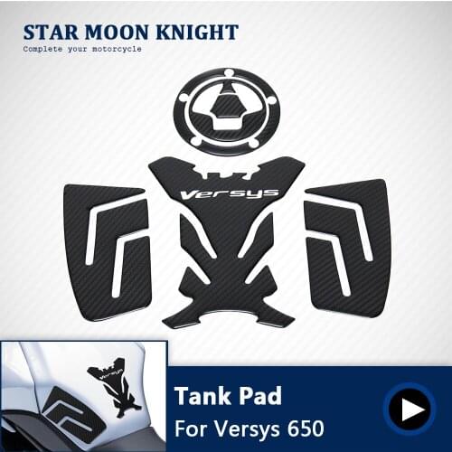 Motorcycle Accessories 3D Fiber Sticker Sets Tank Decal Protector Pad Set for KAWASAKI Versys 650 Versys650