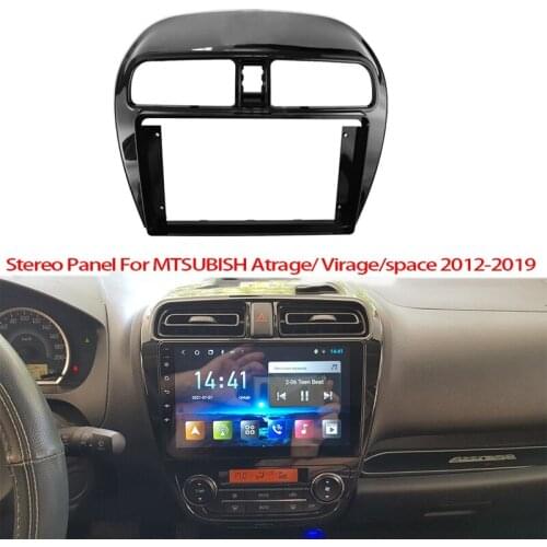 Car Radio Fascia Double 9 Inch Din Screen Dashboard Stereo Panel for MITSUBISHI Attrage/Mirage/Space 2012-2019